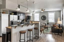 Beams of natural light in a walkable 2-bdrm condo