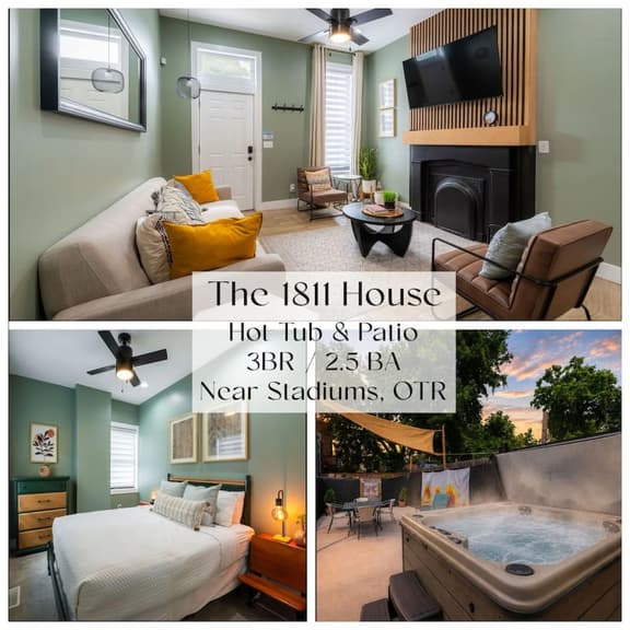 3BR Home + Hot Tub + Stadiums near Downtown, OTR